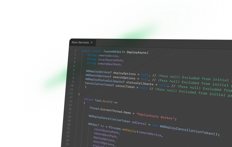 XBOX Game Development Kit code editor