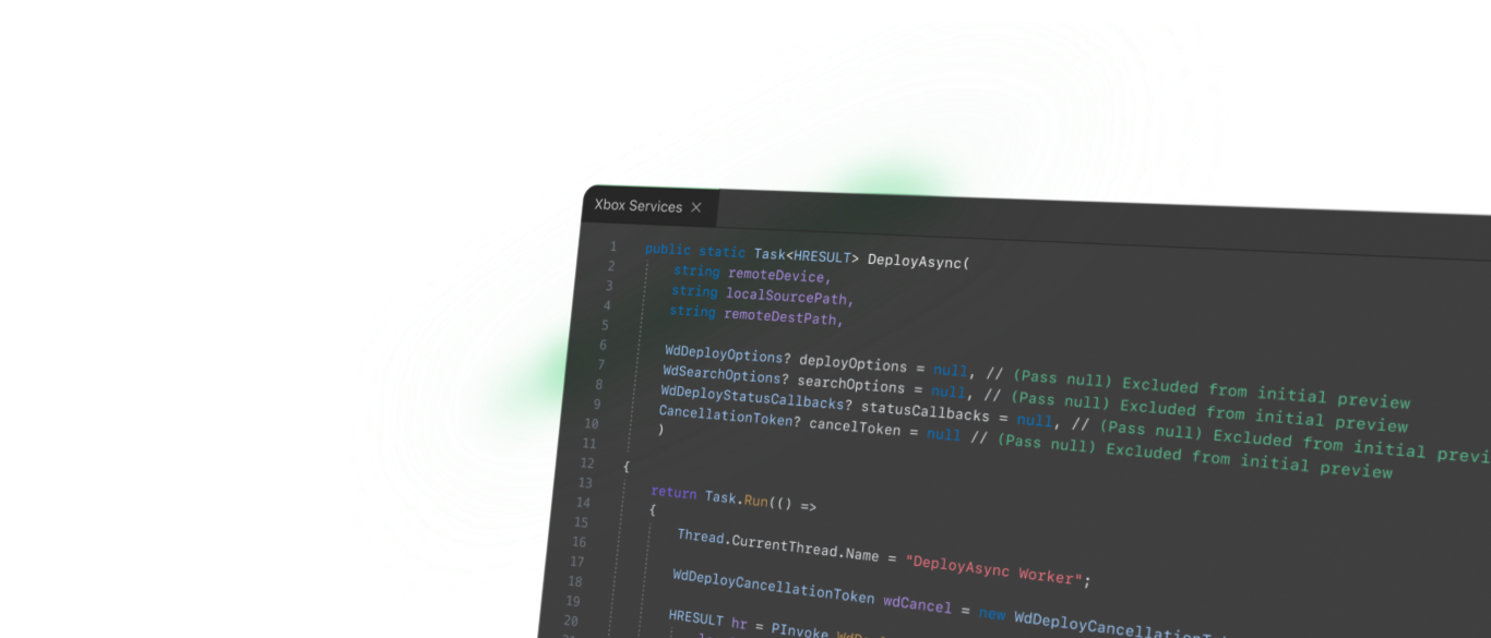 XBOX Game Development Kit code editor